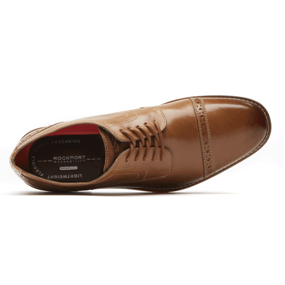 Rockport Mens Style Purpose Cap Toe - Oxfords Brown - CPB859417